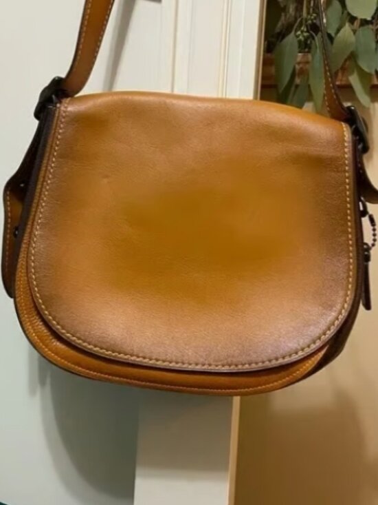 Coach Handbags - Coach 1941 Glove-Tanned Leather Saddle Bag 28 Exotic Colorblock